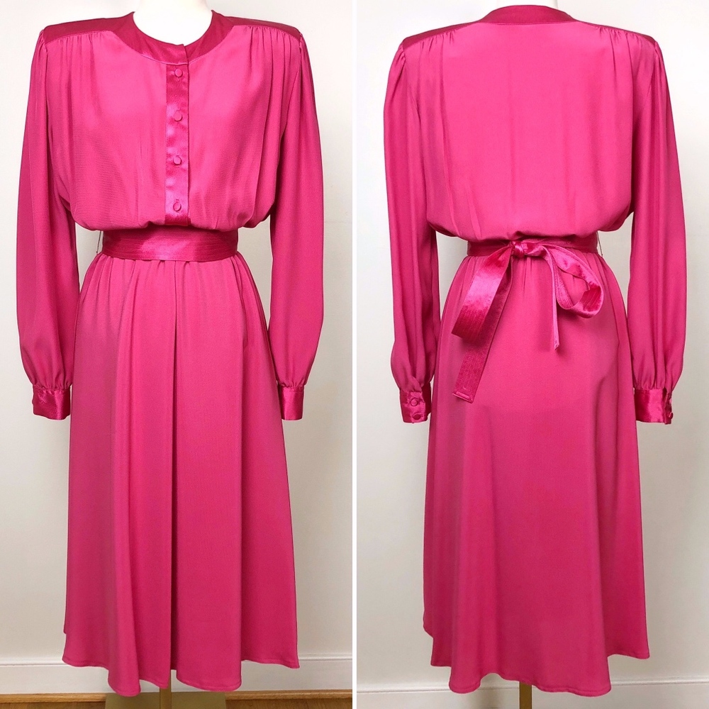 Vintage Lilli Ann's Petites Pink Dress w/ …